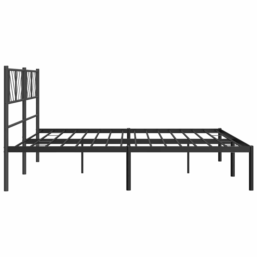 sengeramme med sengegavl 193x203 cm metal sort