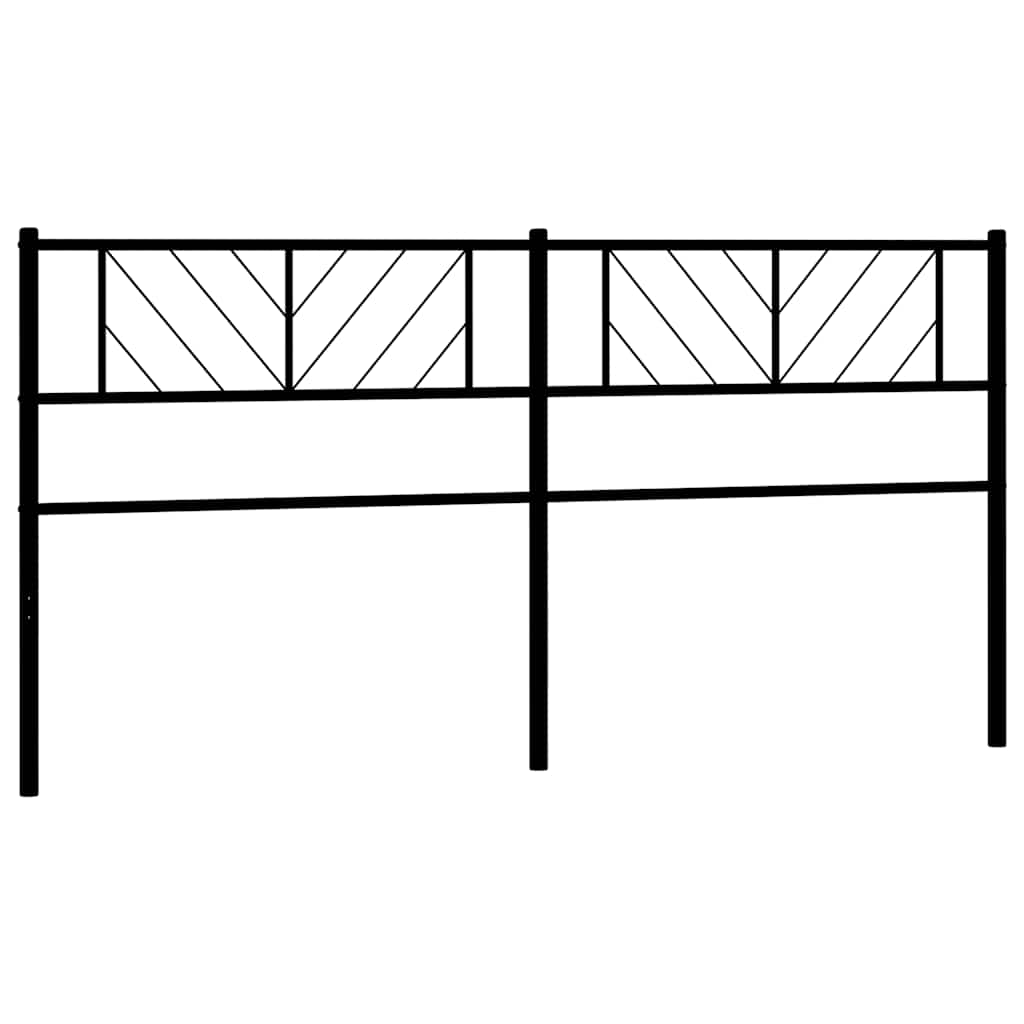 udskiftningsgavl 200 cm metal sort