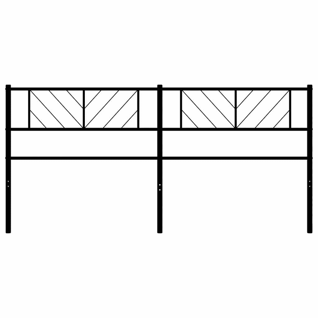 udskiftningsgavl 200 cm metal sort