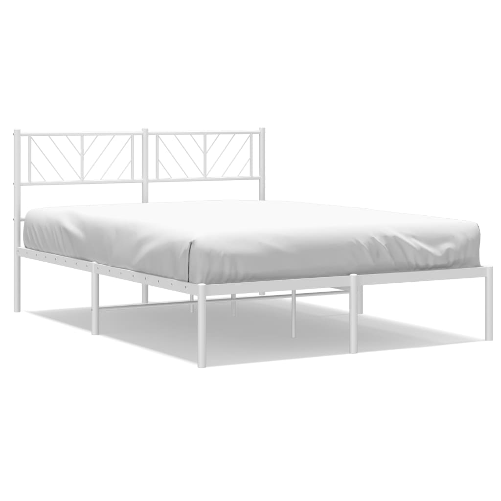 sengeramme med sengegavl 120x200 cm metal hvid
