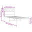 sengeramme med sengegavl 100x200 cm metal sort