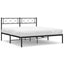 sengeramme med sengegavl 135x190 cm metal sort
