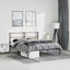 sengeramme med sengegavl 150x200 cm metal sort