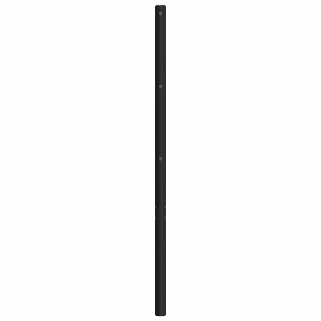 udskiftningsgavl 120 cm metal sort
