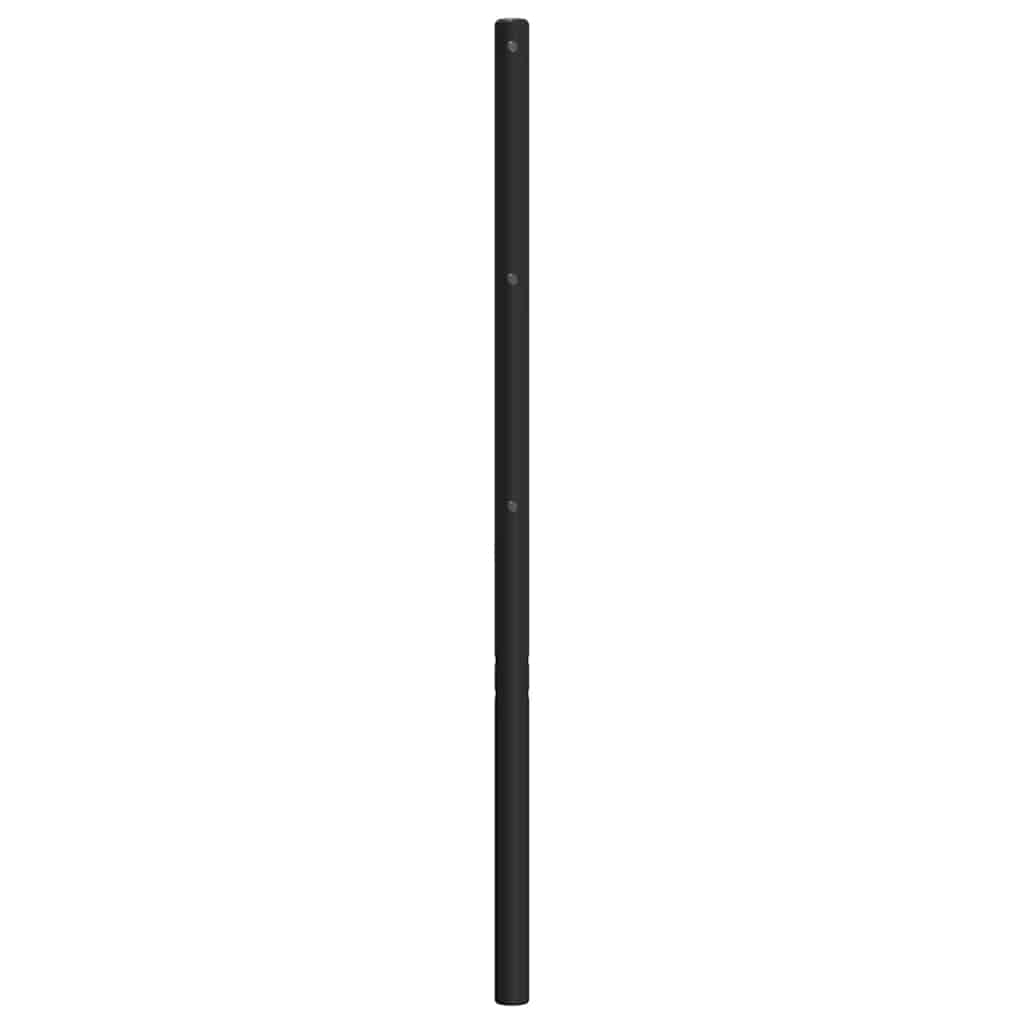 udskiftningsgavl 200 cm metal sort