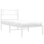 sengeramme med sengegavl 90x190 cm metal hvid