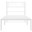 sengeramme med sengegavl 100x190 cm metal hvid