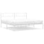 sengeramme med sengegavl 183x213 cm metal hvid