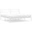 sengeramme med sengegavl 200x200 cm metal hvid