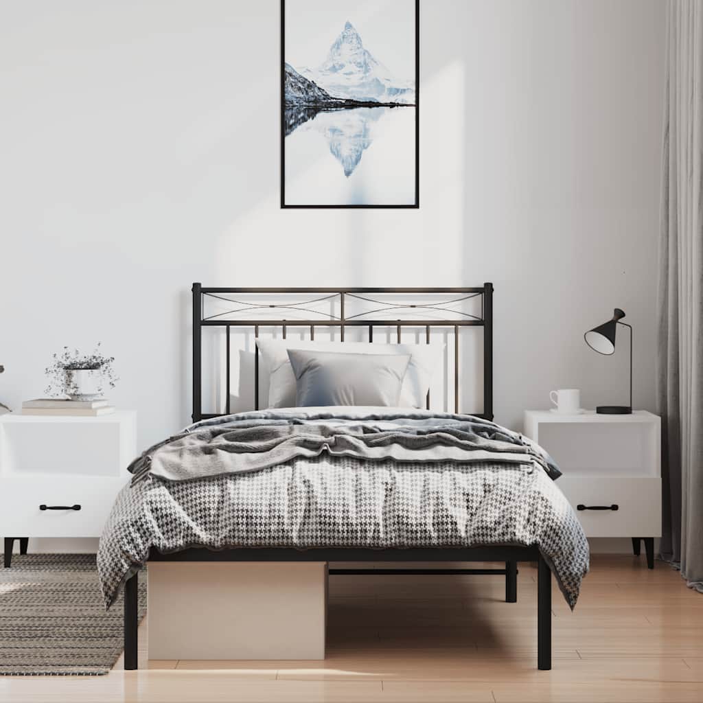 udskiftningsgavl 193 cm metal hvid