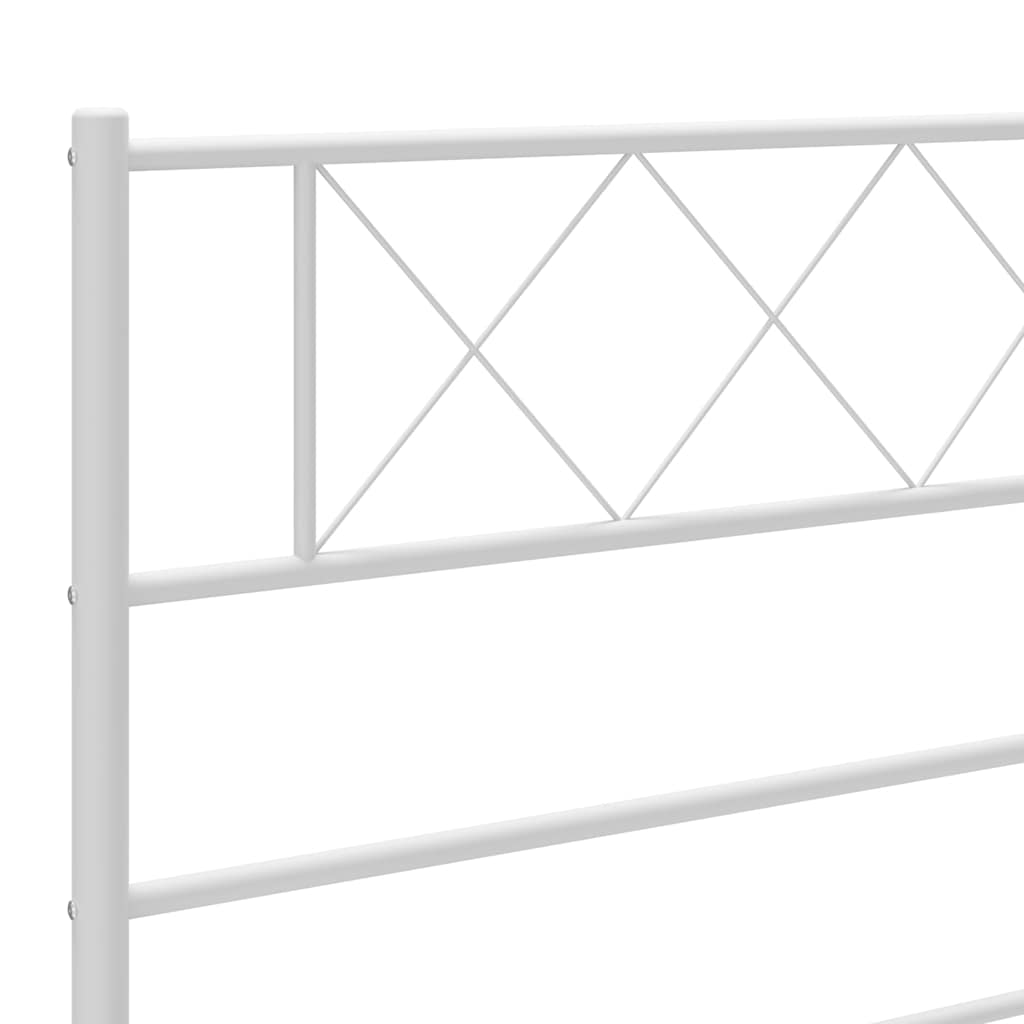 udskiftningsgavl 193 cm metal hvid