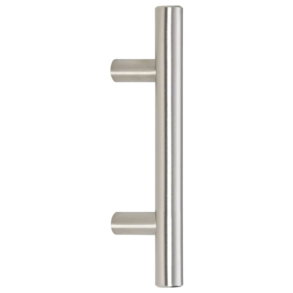 skabshåndtag 10 stk. hulafstand 64 mm samlet længde 100 mm rustfrit stål sølvfarvet