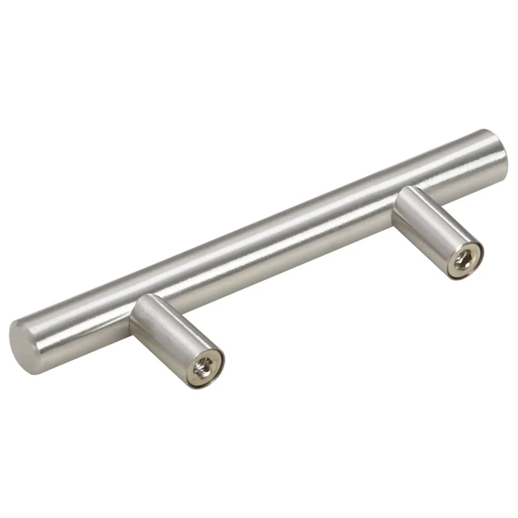 skabshåndtag 10 stk. hulafstand 64 mm samlet længde 100 mm rustfrit stål sølvfarvet