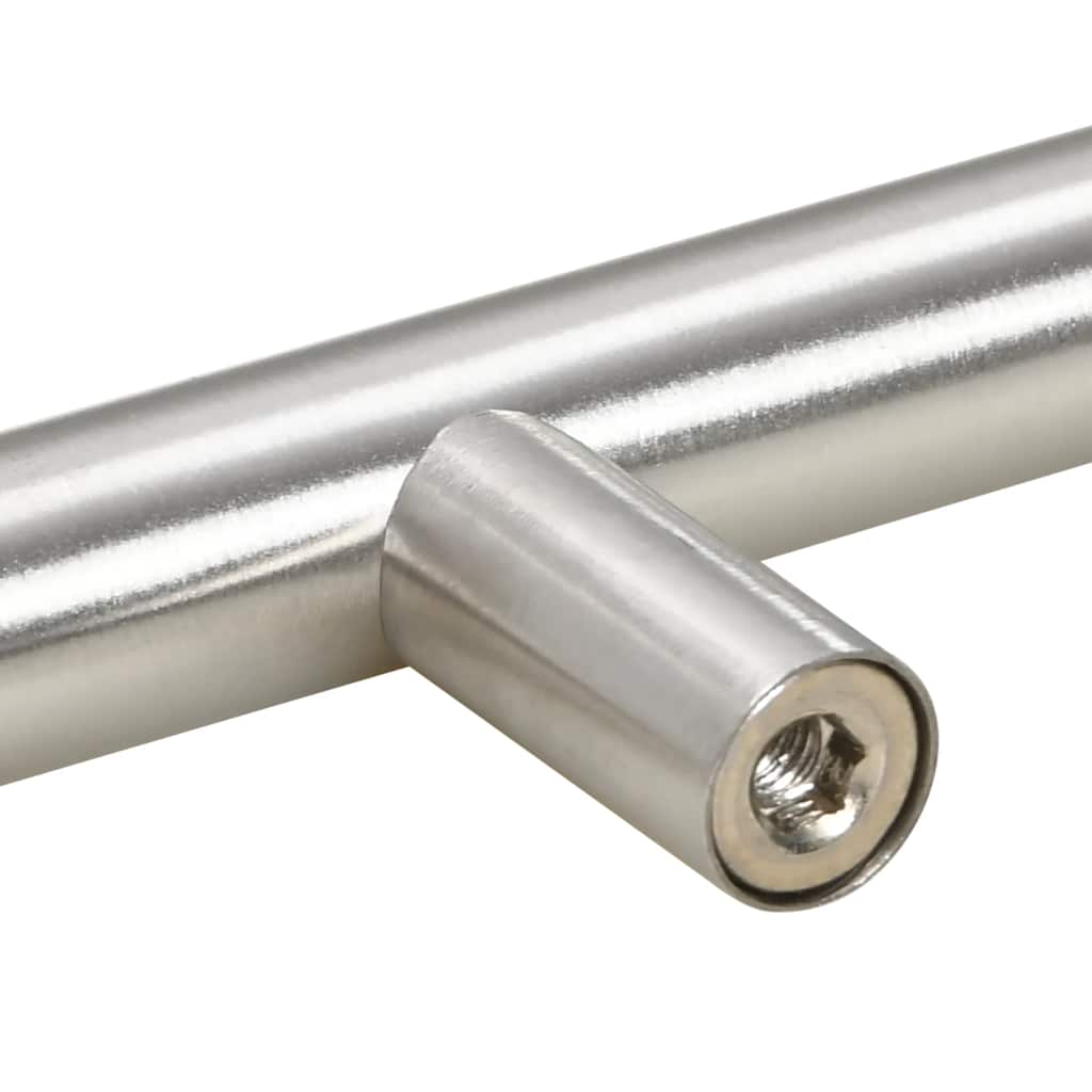 skabshåndtag 10 stk. hulafstand 64 mm samlet længde 100 mm rustfrit stål sølvfarvet