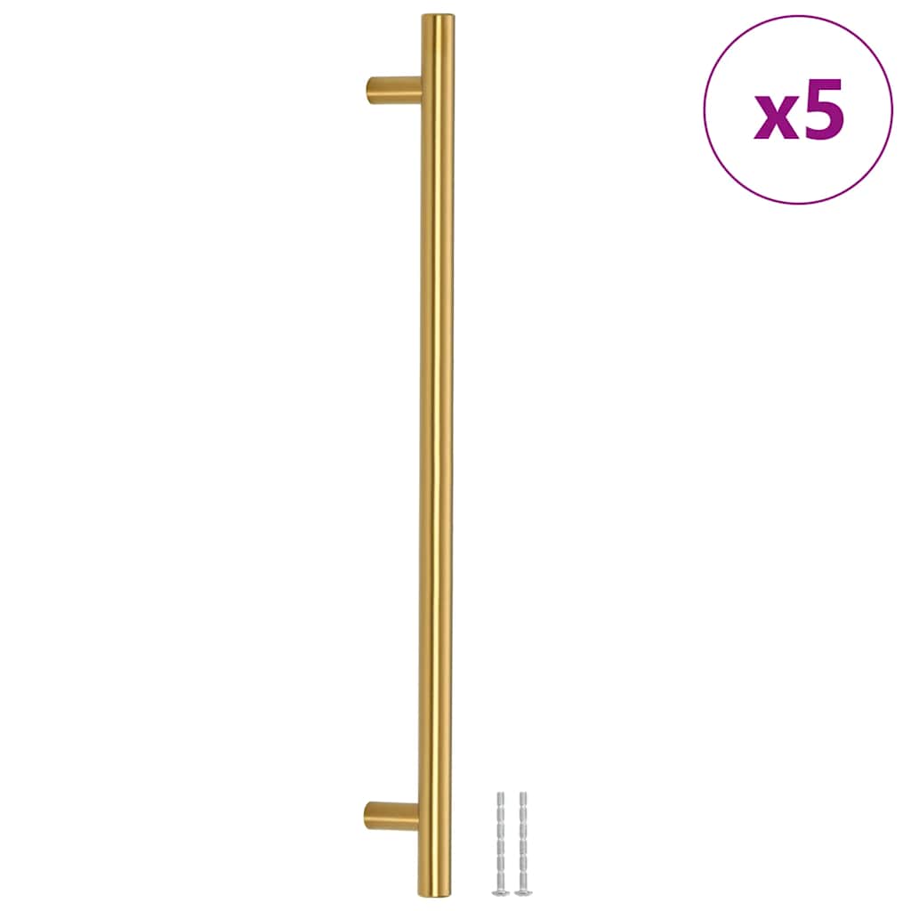 skabshåndtag 5 stk. 320 mm rustfrit stål guldfarvet