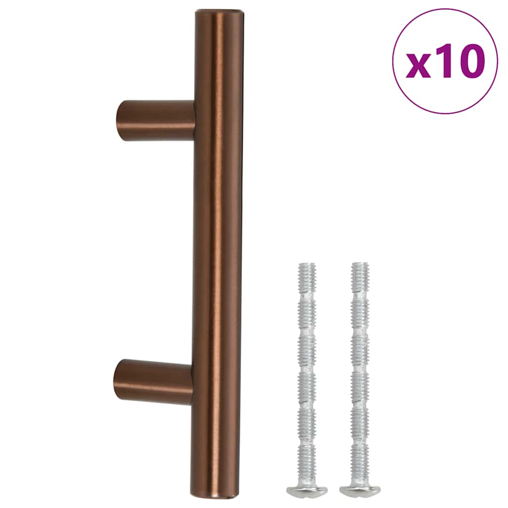 skabshåndtag 10 stk. 64 mm rustfrit stål bronzefarvet