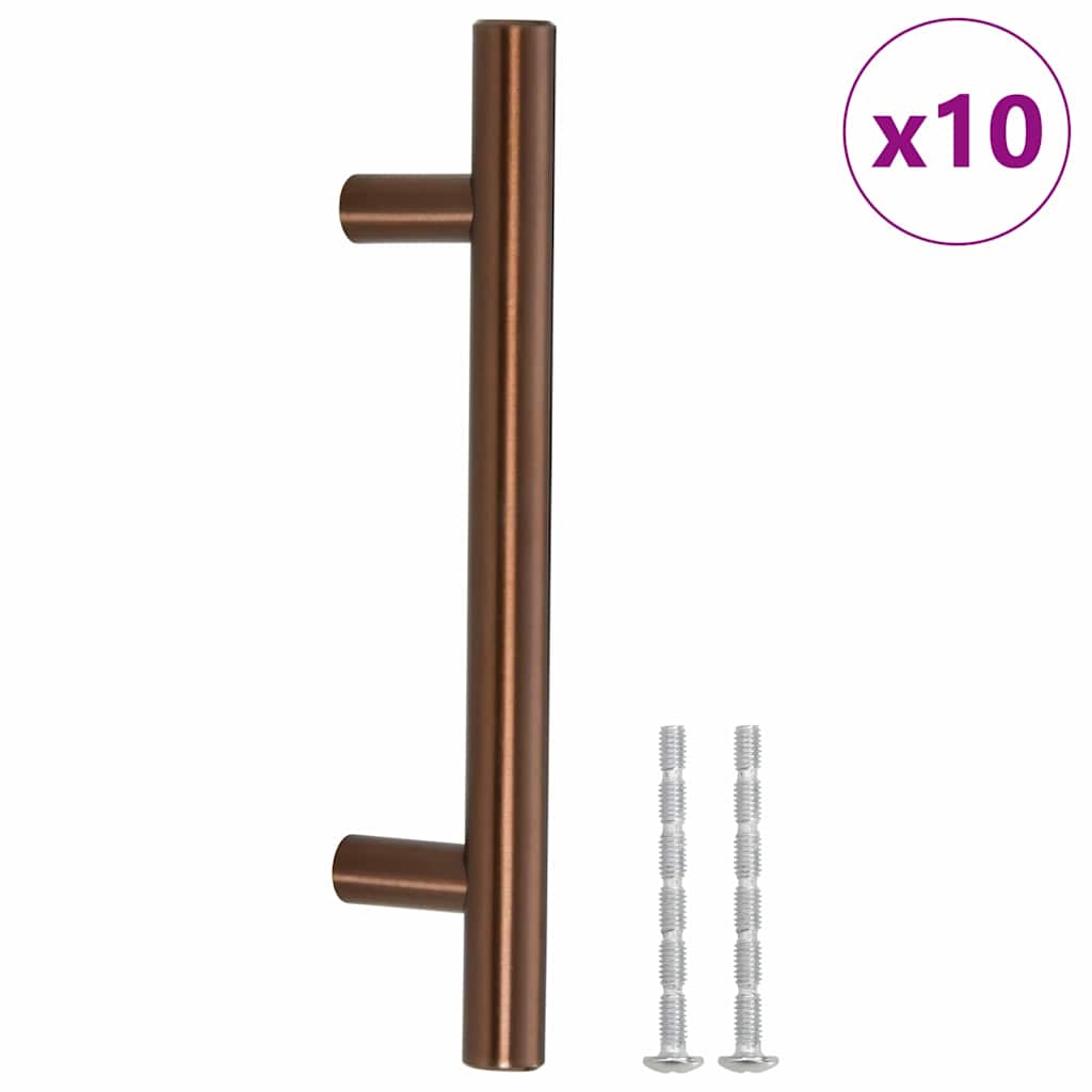 skabshåndtag 10 stk. 96 mm rustfrit stål bronzefarvet