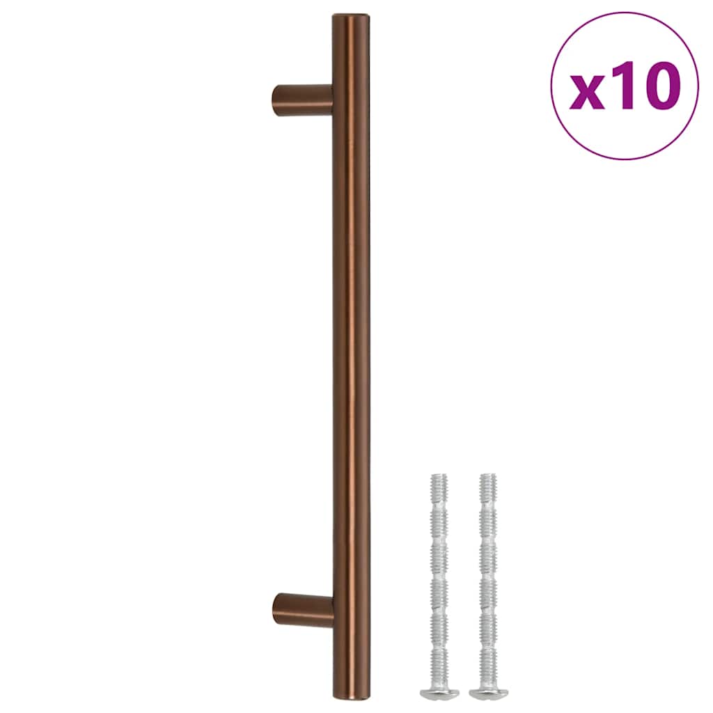 skabshåndtag 10 stk. 160 mm rustfrit stål bronzefarvet