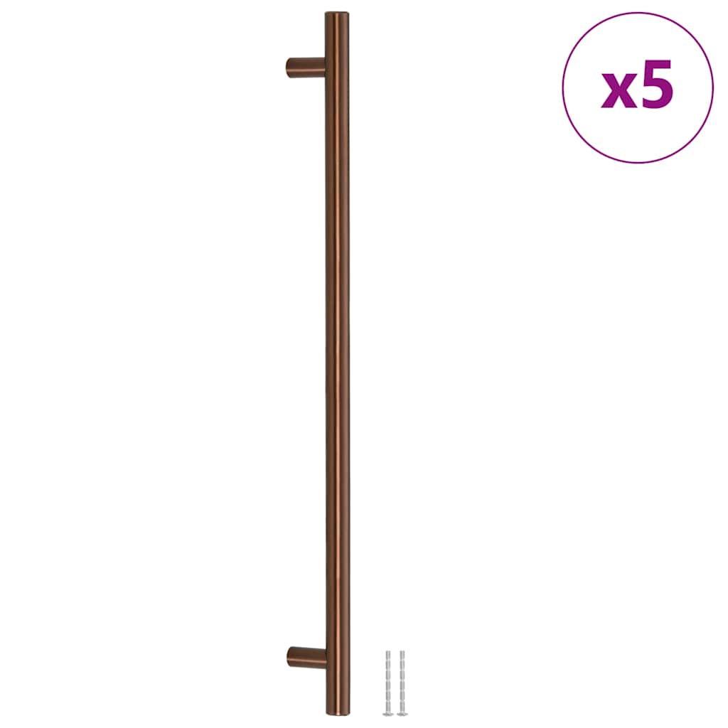 skabshåndtag 5 stk. 480 mm rustfrit stål bronzefarvet