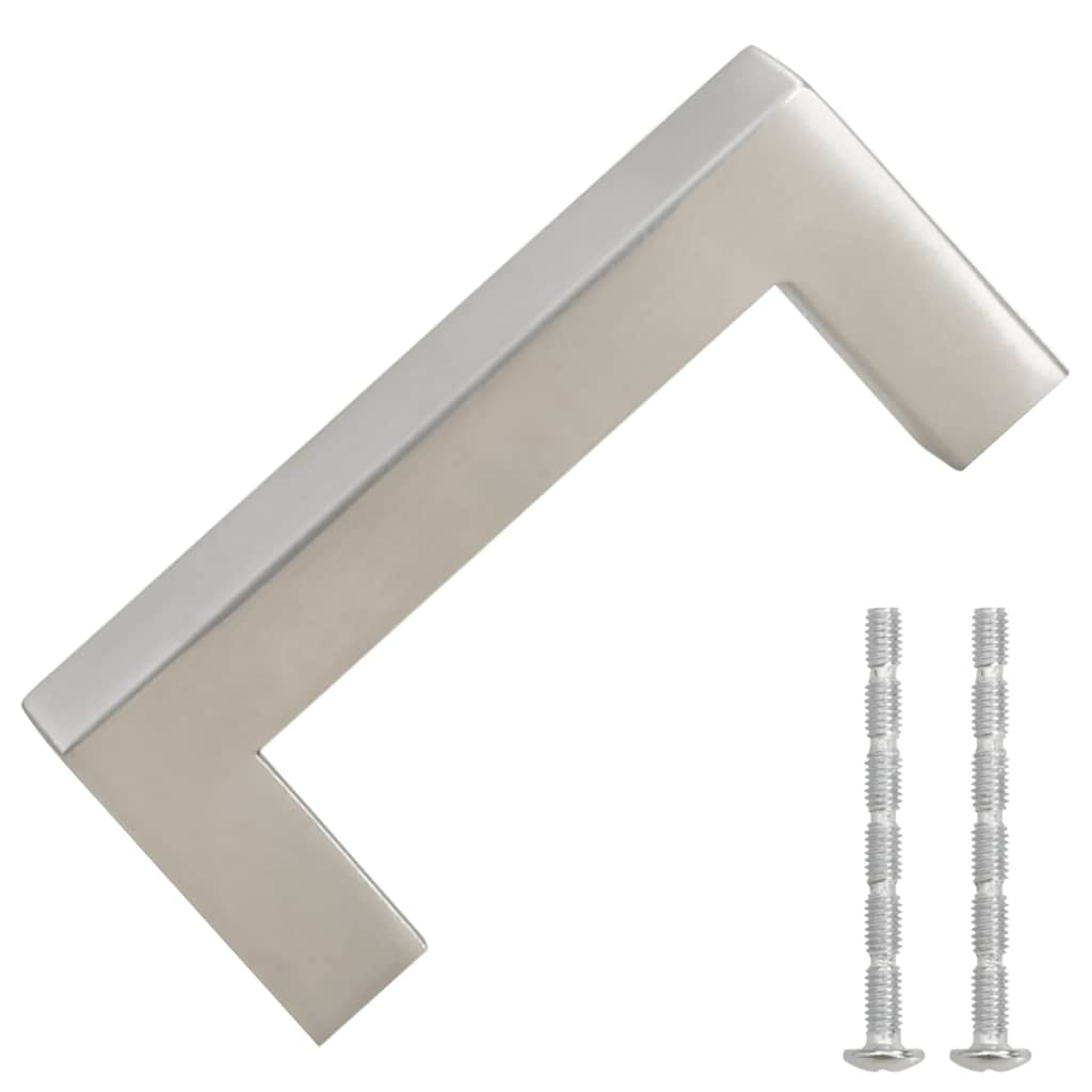 skabshåndtag 10 stk. 64 mm rustfrit stål sølvfarvet