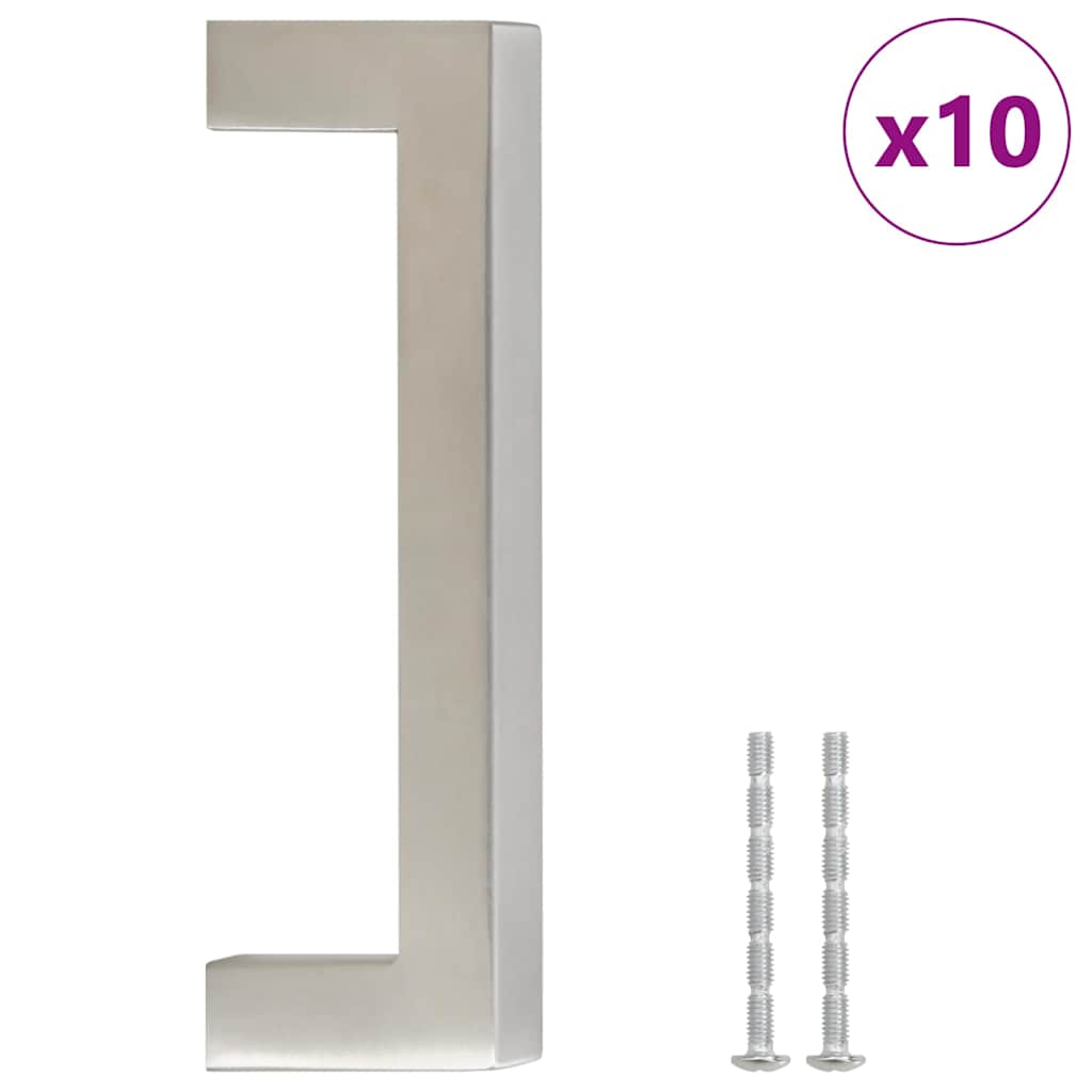skabshåndtag 10 stk. 96 mm rustfrit stål sølvfarvet