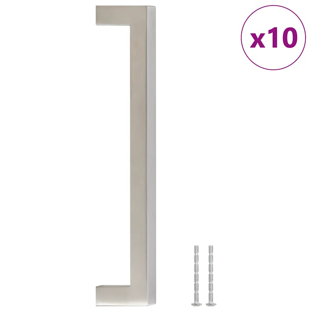 skabshåndtag 10 stk. 160 mm rustfrit stål sølvfarvet