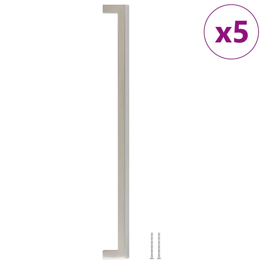 skabshåndtag 5 stk. 320 mm rustfrit stål sølvfarvet
