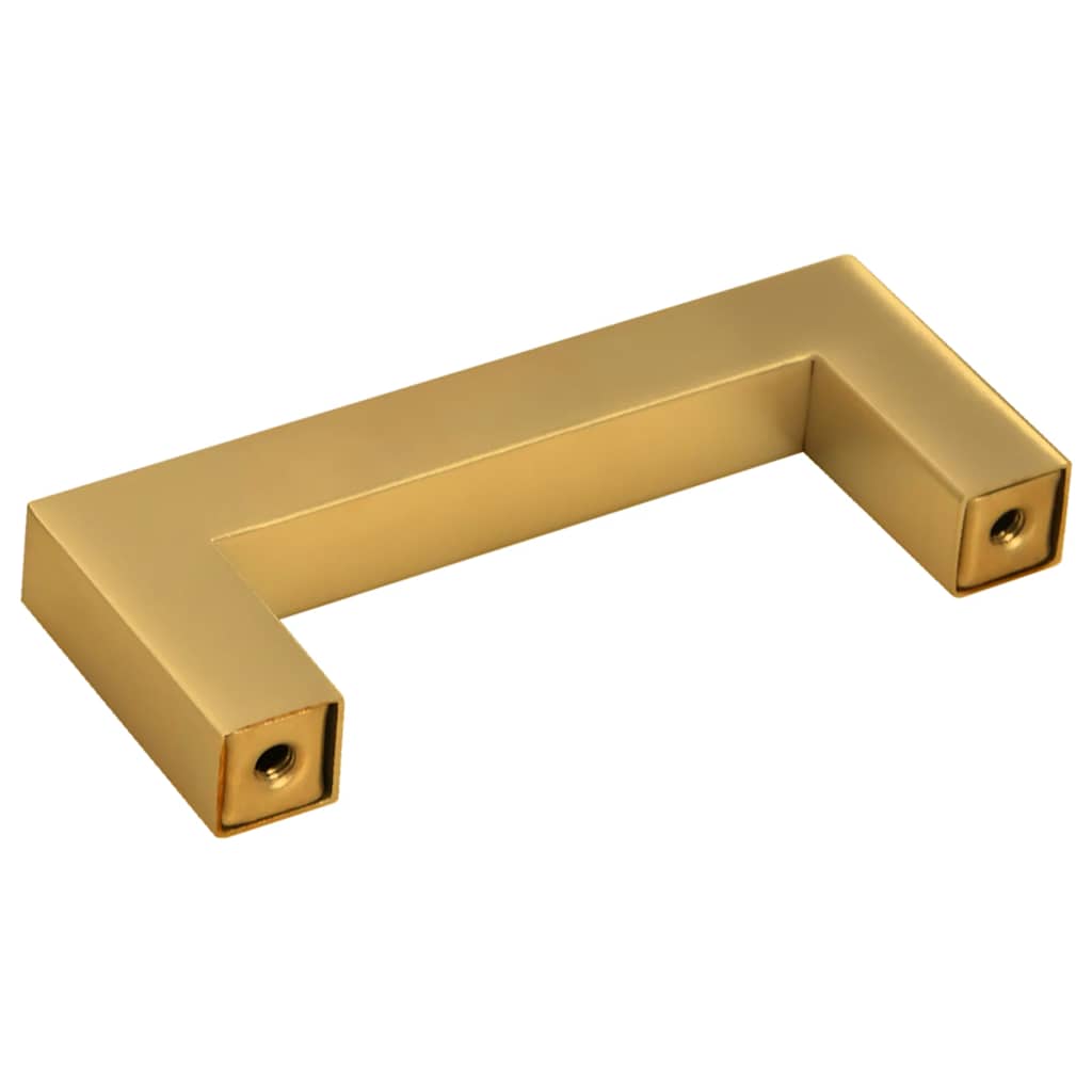 skabshåndtag 10 stk. 64 mm rustfrit stål guldfarvet