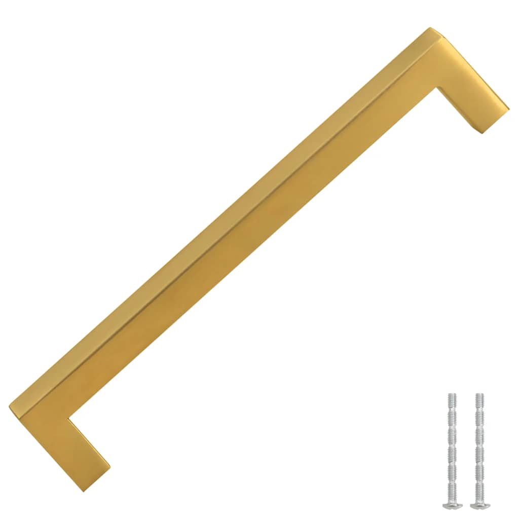 skabshåndtag 10 stk. 160 mm rustfrit stål guldfarvet