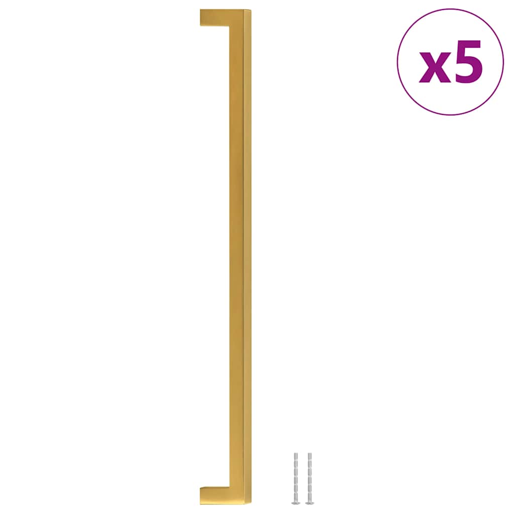 skabshåndtag 5 stk. 320 mm rustfrit stål guldfarvet