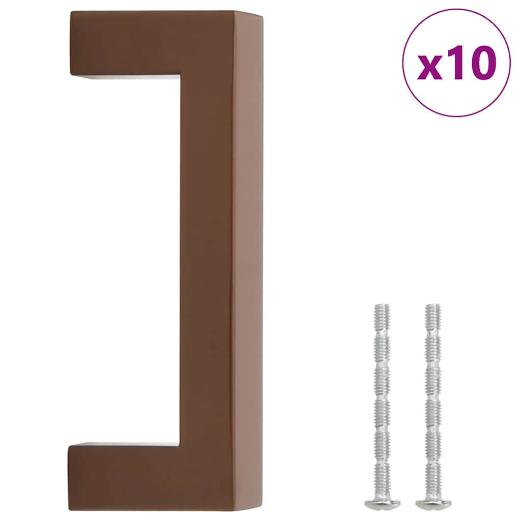 skabshåndtag 10 stk. 96 mm rustfrit stål bronzefarvet