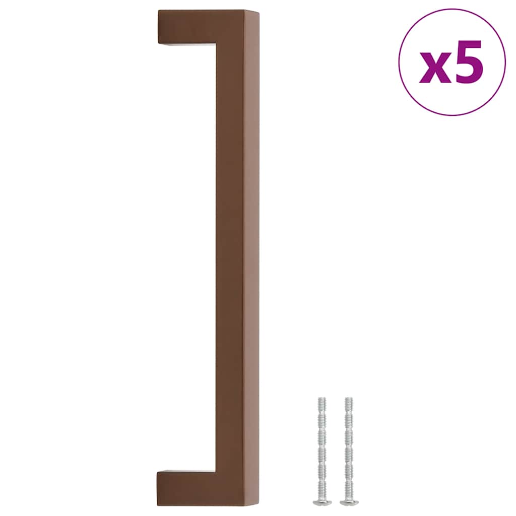 skabshåndtag 5 stk. 192 mm rustfrit stål bronzefarvet