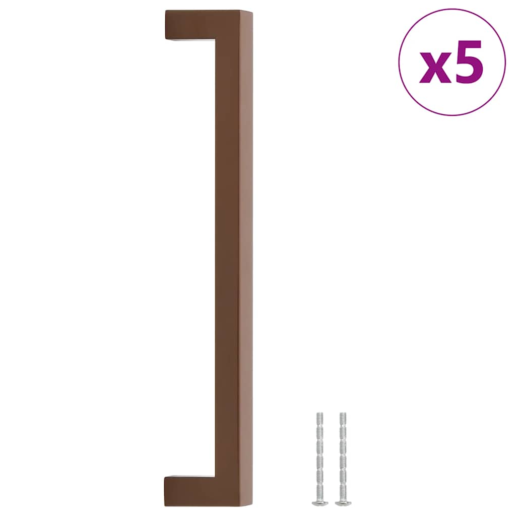 skabshåndtag 5 stk. 224 mm rustfrit stål bronzefarvet
