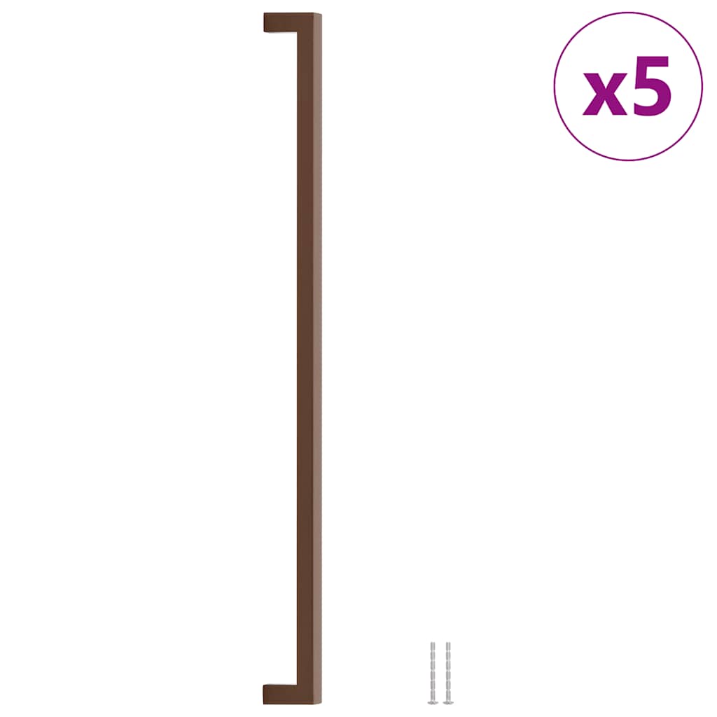 skabshåndtag 5 stk. 480 mm rustfrit stål bronzefarvet