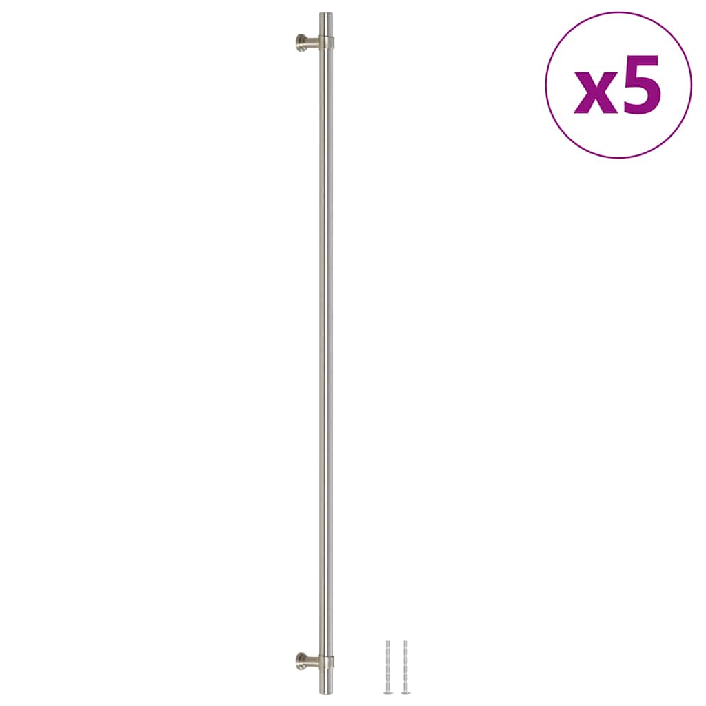 skabshåndtag 5 stk. 480 mm rustfrit stål sølvfarvet