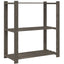 opbevaringsreol 3 hylder 80x38x90 cm massivt fyrretræ grå