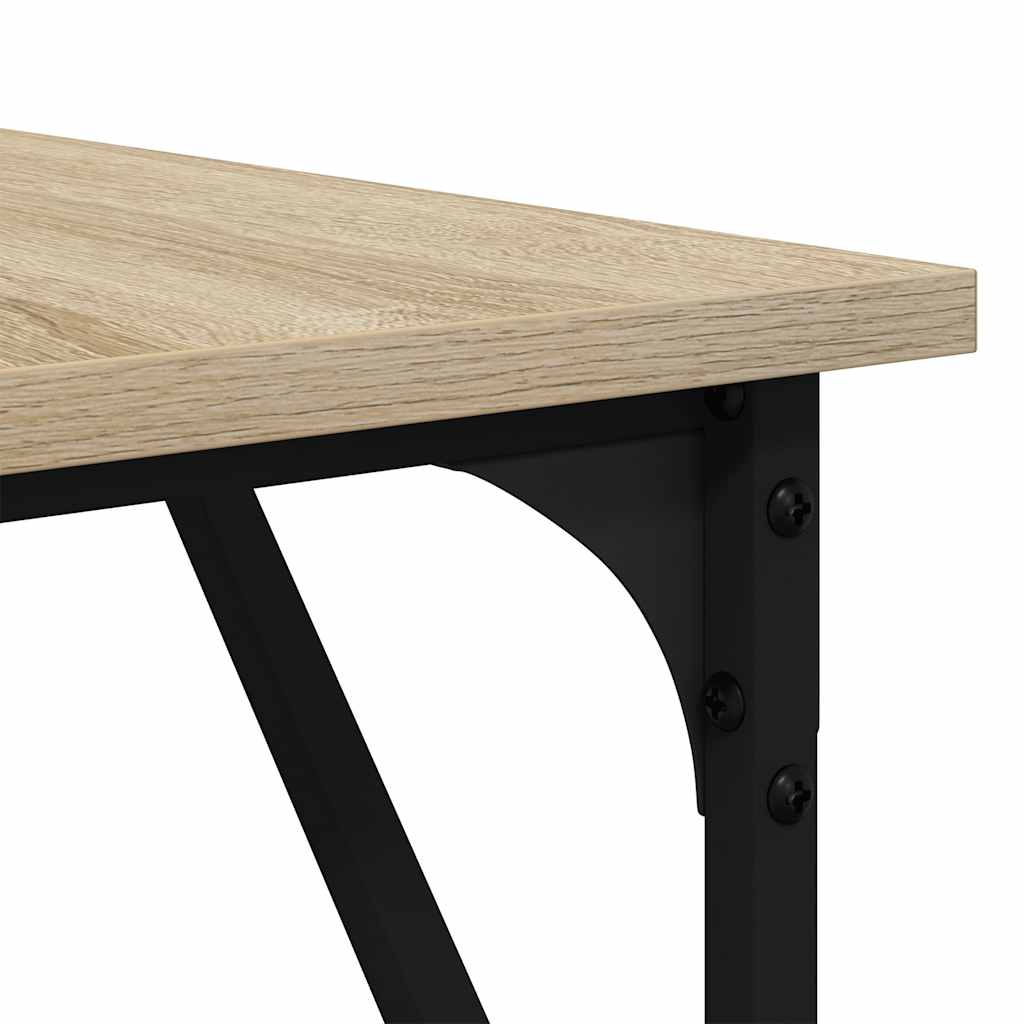 skrivebord 149x149x75 cm konstrueret træ sonoma-eg