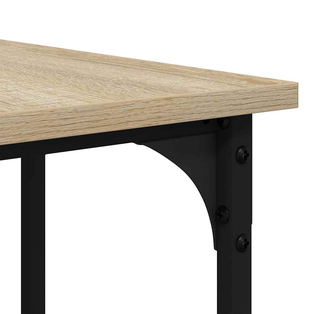 skrivebord 139x139x75 cm konstrueret træ sonoma-eg