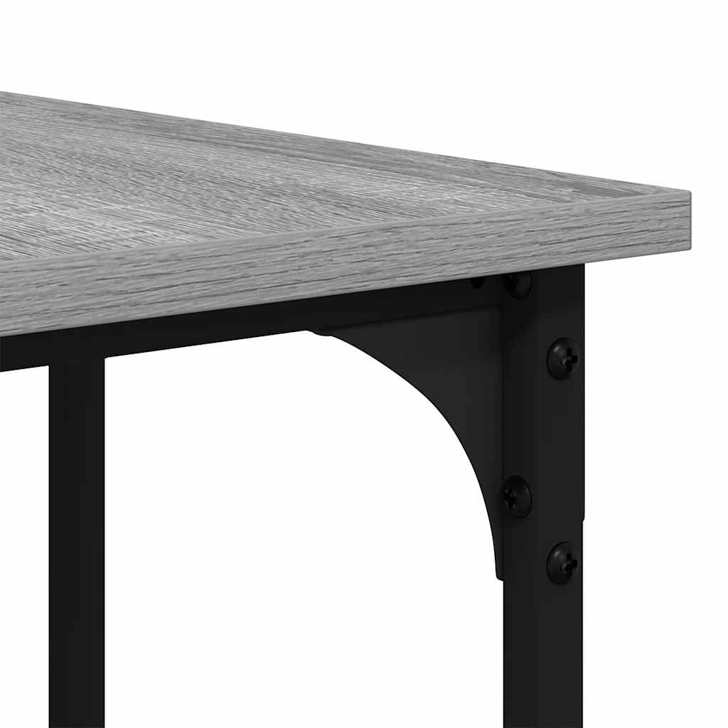 skrivebord 139x139x75 cm konstrueret træ grå sonoma-eg