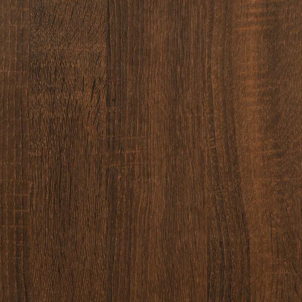 skrivebord 139x139x75 cm konstrueret træ brun egetræsfarve