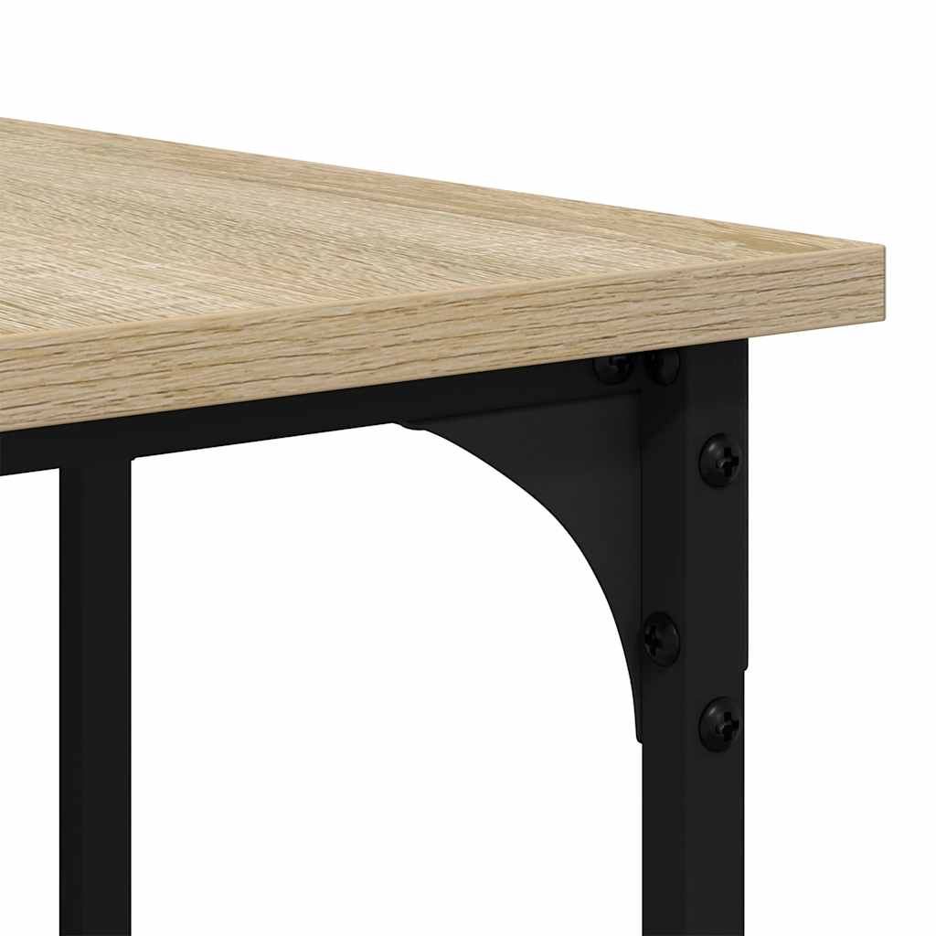 skrivebord 139x139x75 cm konstrueret træ sonoma-eg