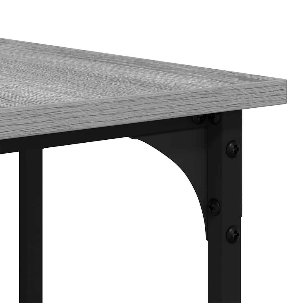 skrivebord 139x139x75 cm konstrueret træ grå sonoma-eg