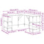 skrivebord 139x139x75 cm konstrueret træ brun egetræsfarve