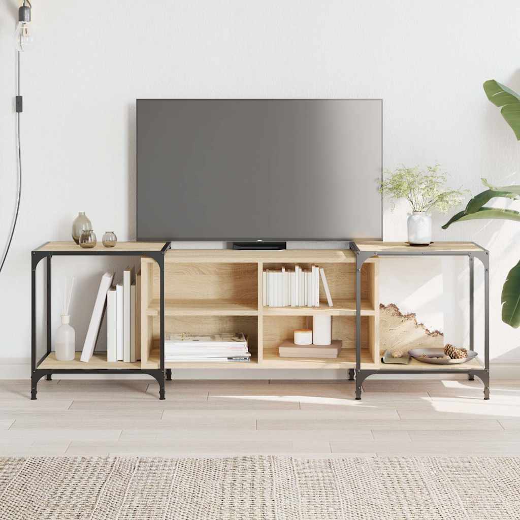 tv-bord 153x37x50 cm konstrueret træ sonoma-eg