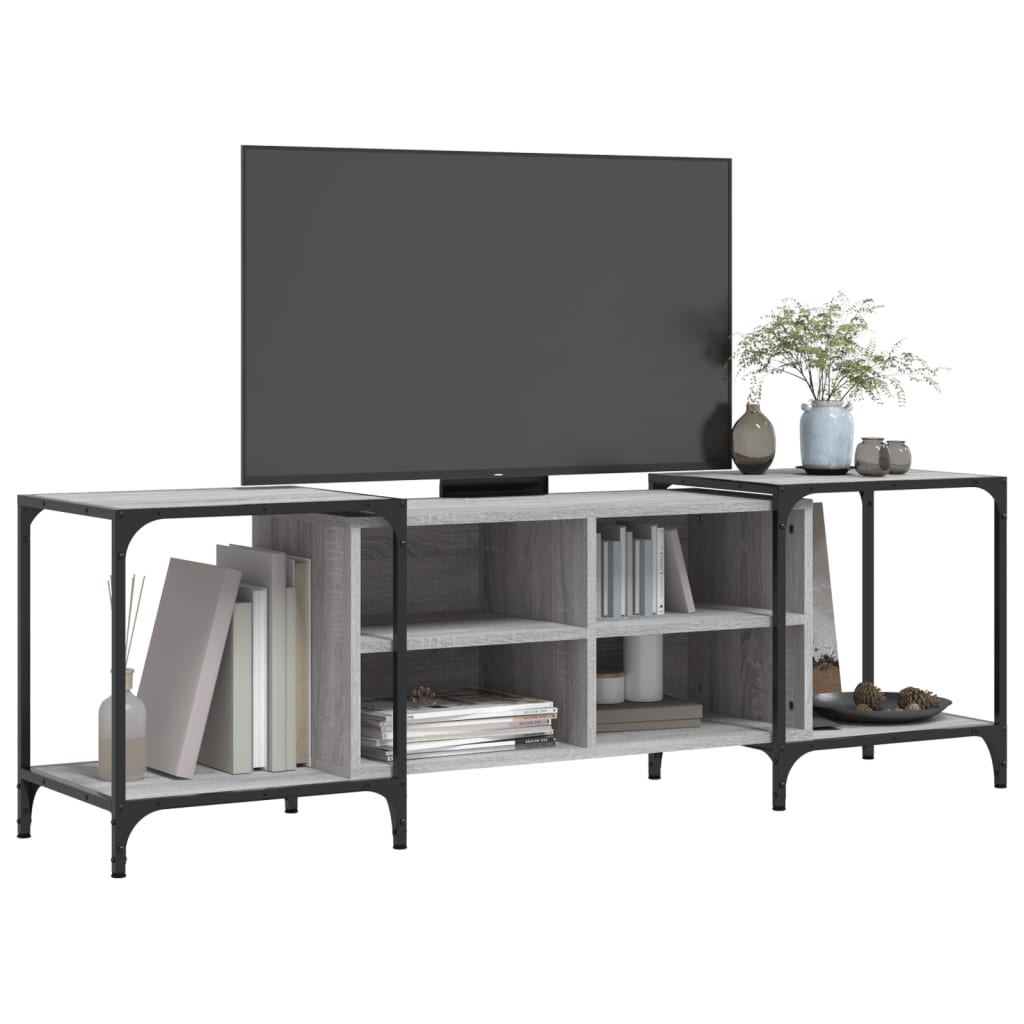 tv-bord 153x37x50 cm konstrueret træ grå sonoma-eg