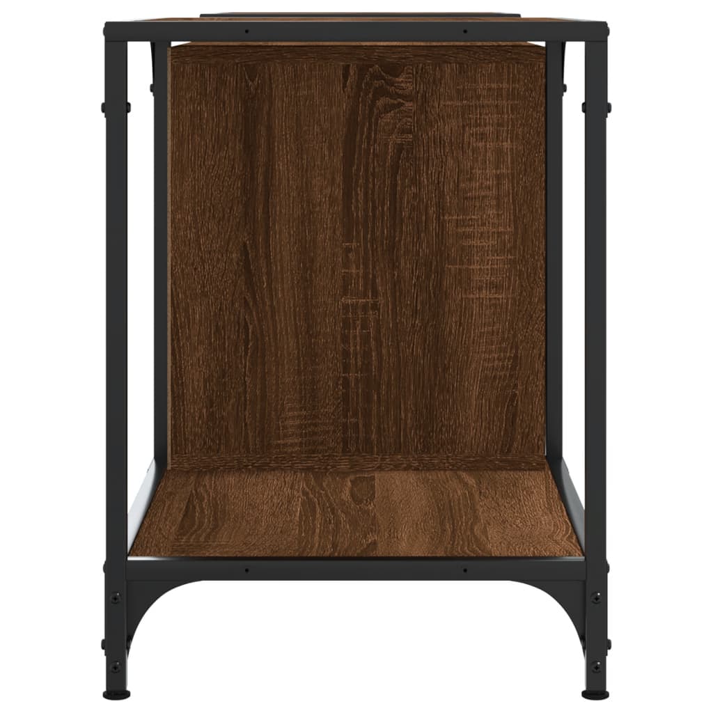 tv-bord 153x37x50 cm konstrueret træ brun egetræsfarve