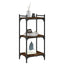 bogreol 3 hylder 40x30x86 cm konstrueret træ røget eg