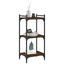 bogreol 3 hylder 40x30x86 cm konstrueret træ brun