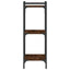 bogreol 3 hylder 40x30x86 cm konstrueret træ brun
