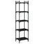 bogreol med 5 hylder 40x30x154 cm konstrueret træ sort